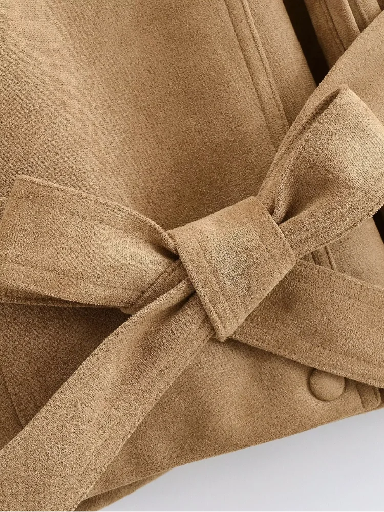 The Tie-Waist Cruelty-Free Suede Jacket