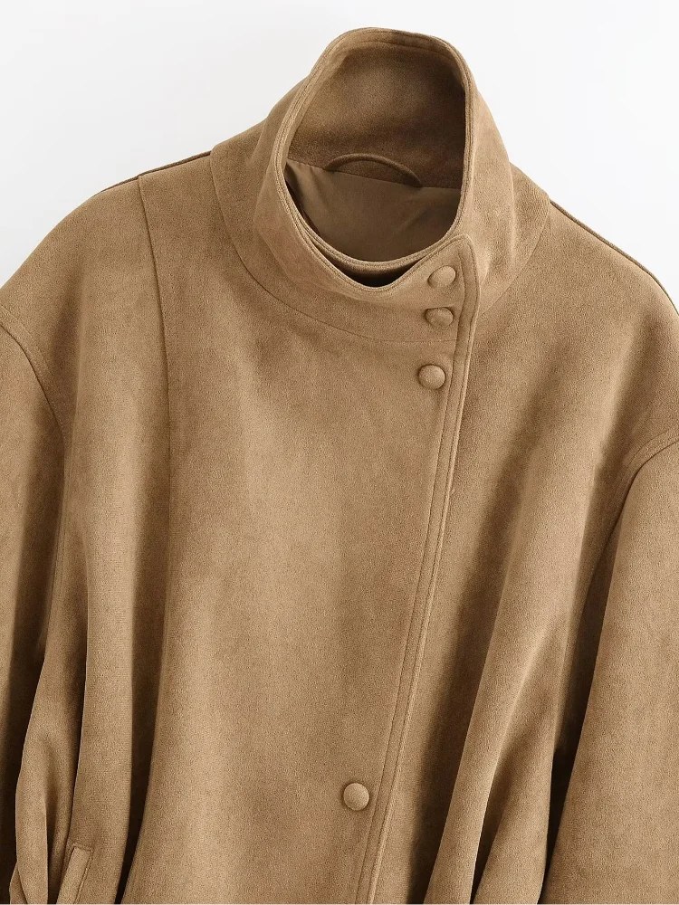 The Tie-Waist Cruelty-Free Suede Jacket