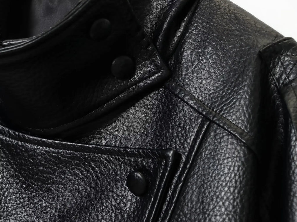 The Oversized Cruelty-Free Leather Jacket