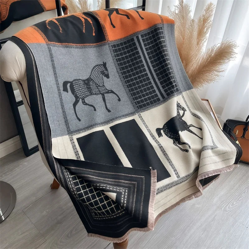 The Oversized Plaid Blanket Scarf — product view 39
