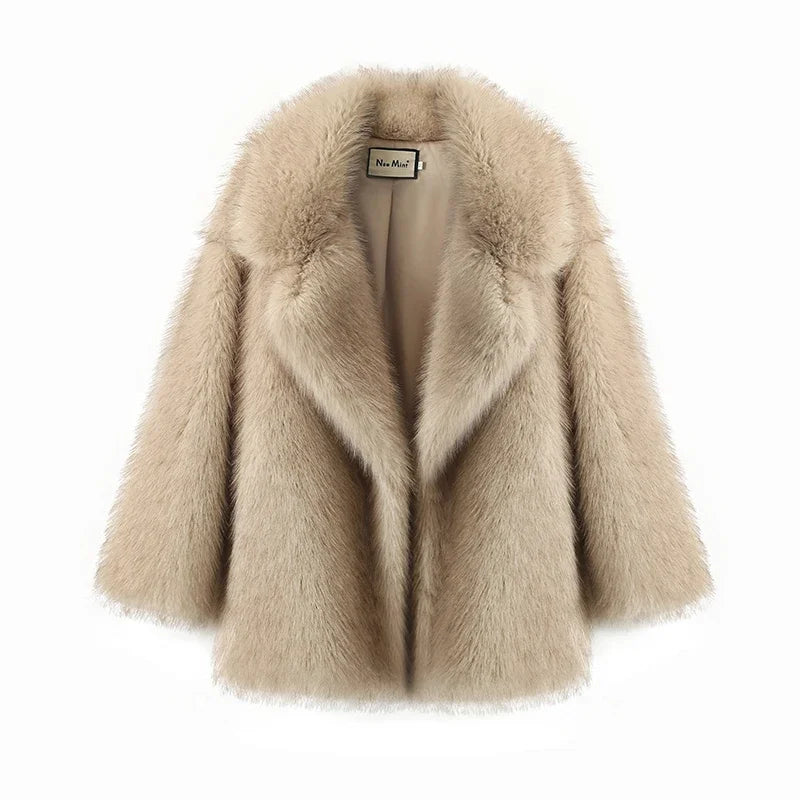 The Oversized Gradient Cruelty-Free Fur Jacket