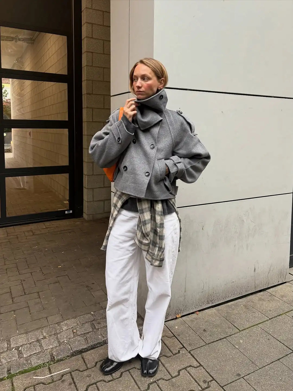 The High-Collar Lace-Up Overcoat