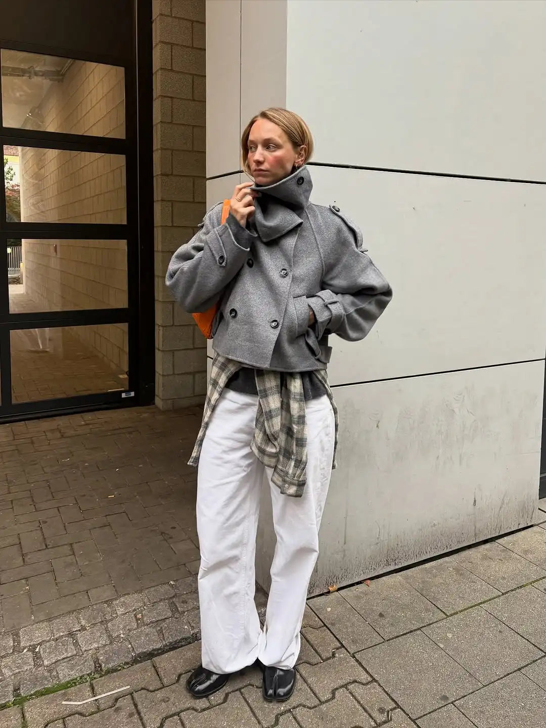 The High-Collar Lace-Up Overcoat