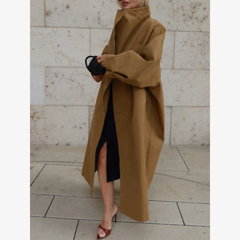 The Oversized Stand-Collar Trench