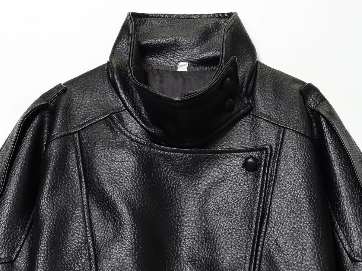 The Oversized Cruelty-Free Leather Jacket