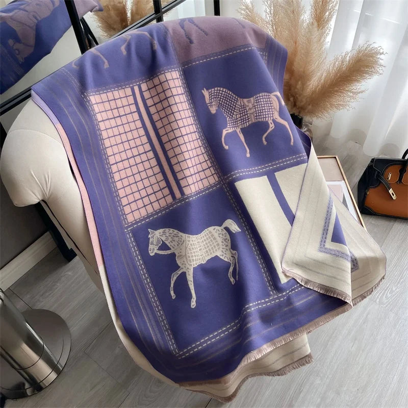 The Oversized Plaid Blanket Scarf — product view 22