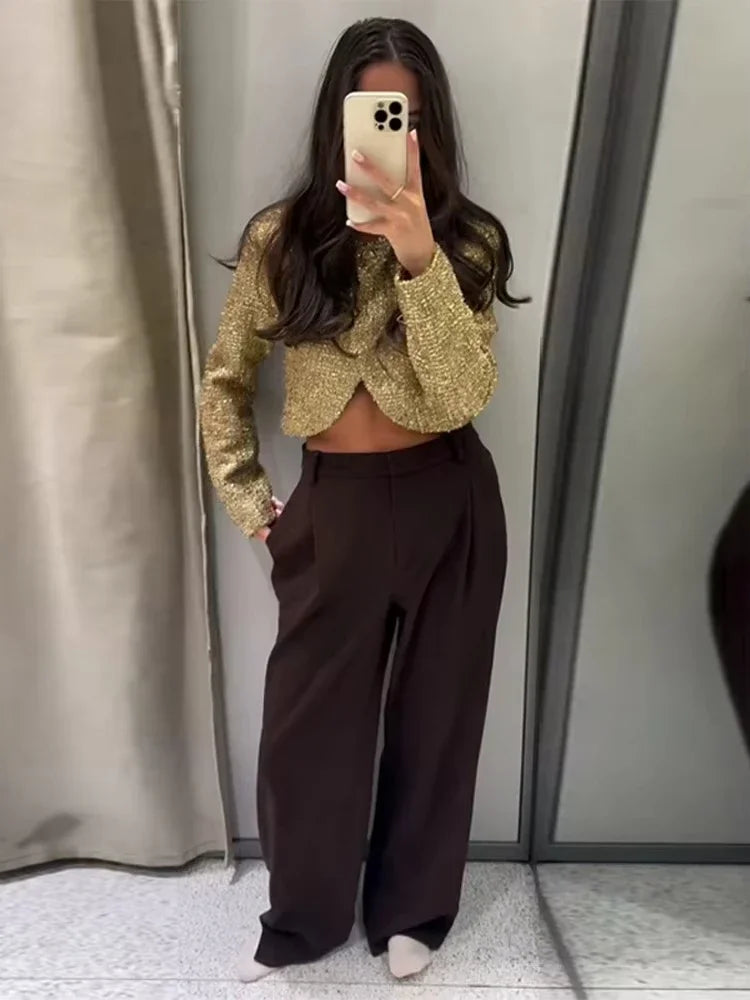 The Metallic Tweed Cropped Jacket