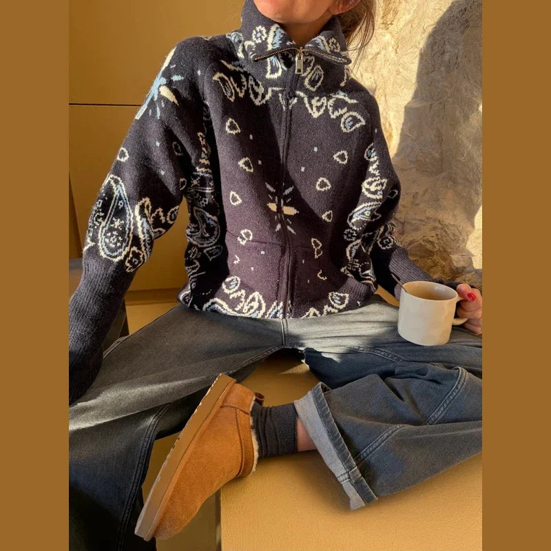 The Jacquard Zip Cardigan Jacket — product view 26
