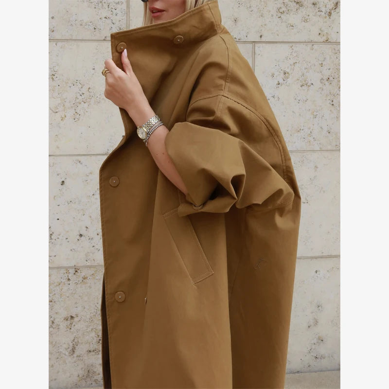 The Oversized Stand-Collar Trench