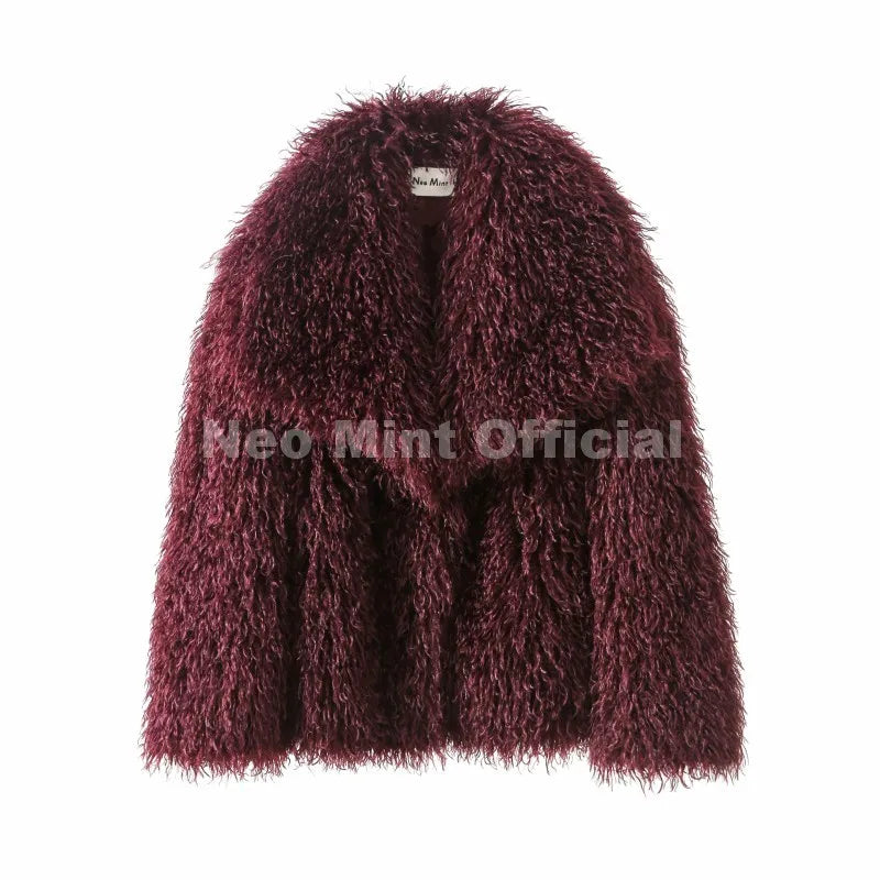 The Big-Collar Cruelty-Free Fur Jacket