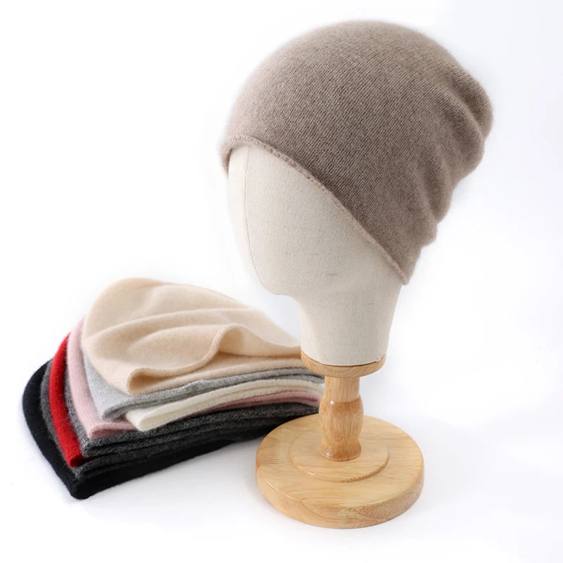 The Cashmere-Feel Ribbed Beanie — product view 5