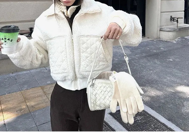 The Cropped Sherpa Zip Jacket