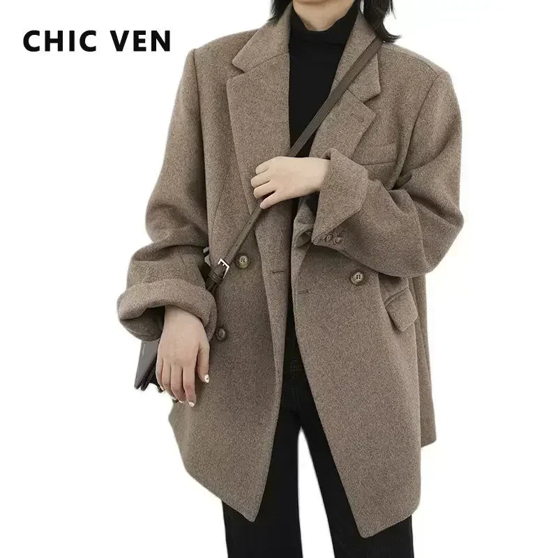 The Tailored Wool-Blend Mid-Length Coat