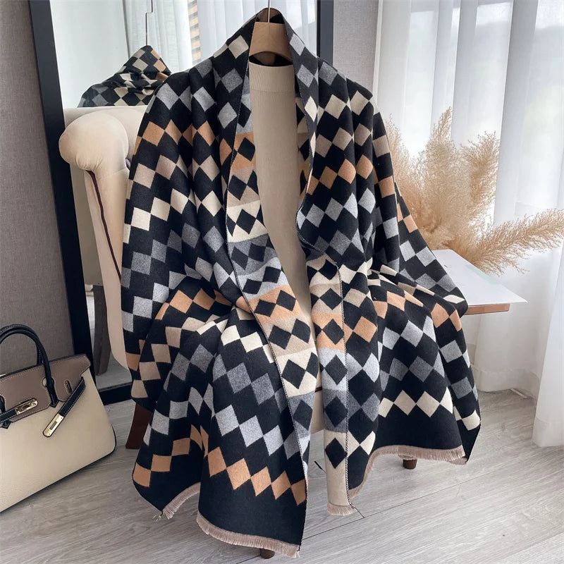 The Oversized Plaid Blanket Scarf — product view 62
