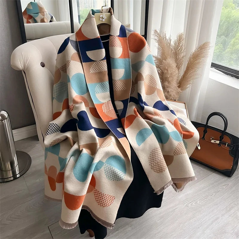 The Oversized Plaid Blanket Scarf — product view 28