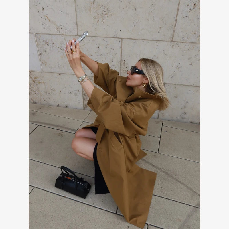 The Oversized Stand-Collar Trench