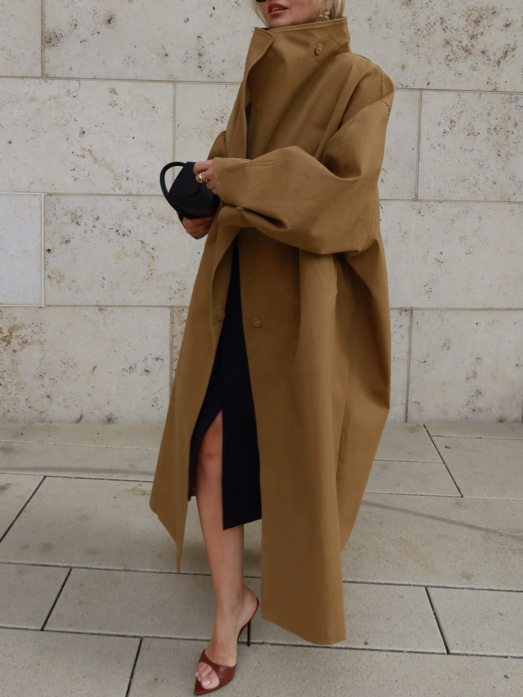 The Oversized Stand-Collar Trench