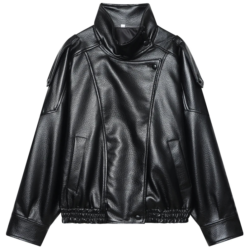 The Cropped Cruelty-Free Leather Bomber