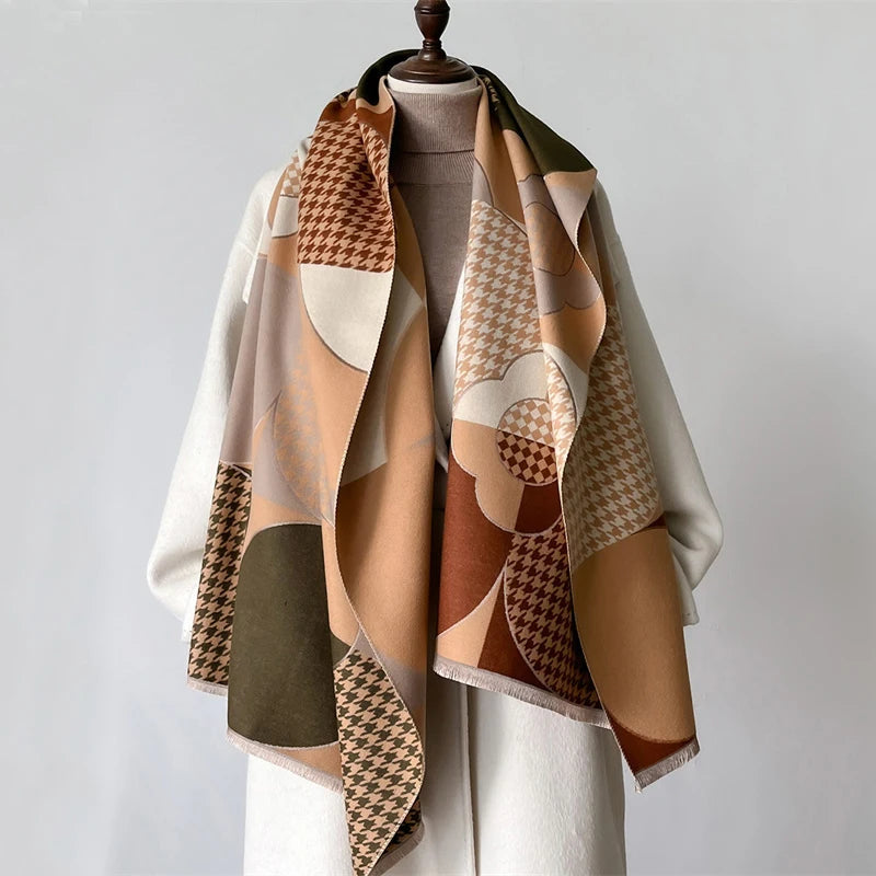 The Oversized Plaid Blanket Scarf — product view 31