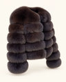 The Fox Fur Jacket in Dark Brown — studio view