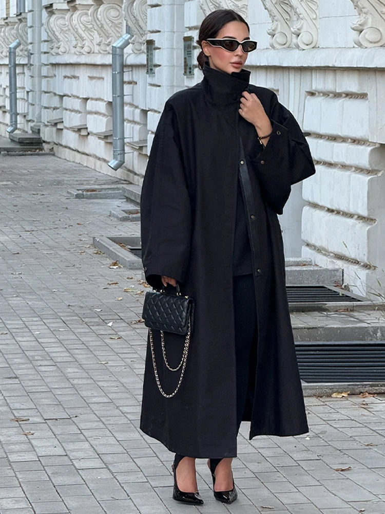 The Oversized Stand-Collar Trench