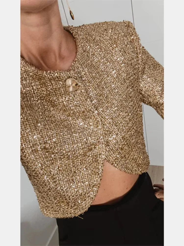 The Metallic Tweed Cropped Jacket