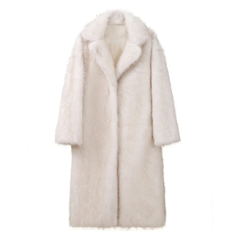 The Long Gradient Cruelty-Free Fur Coat — product view 3