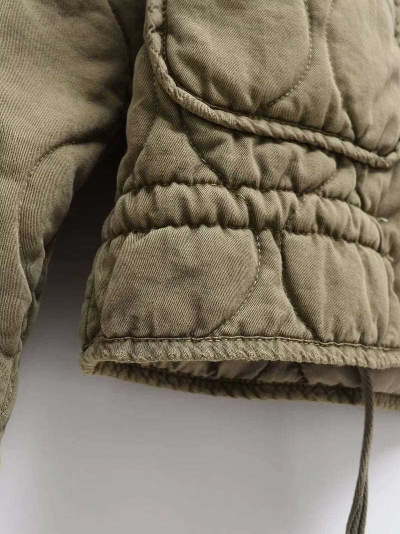 The Quilted High-Collar Jacket