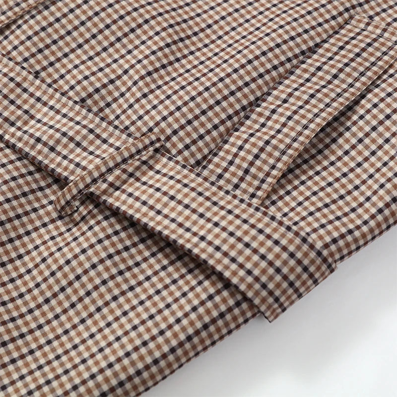 The Plaid Belted Short Trench