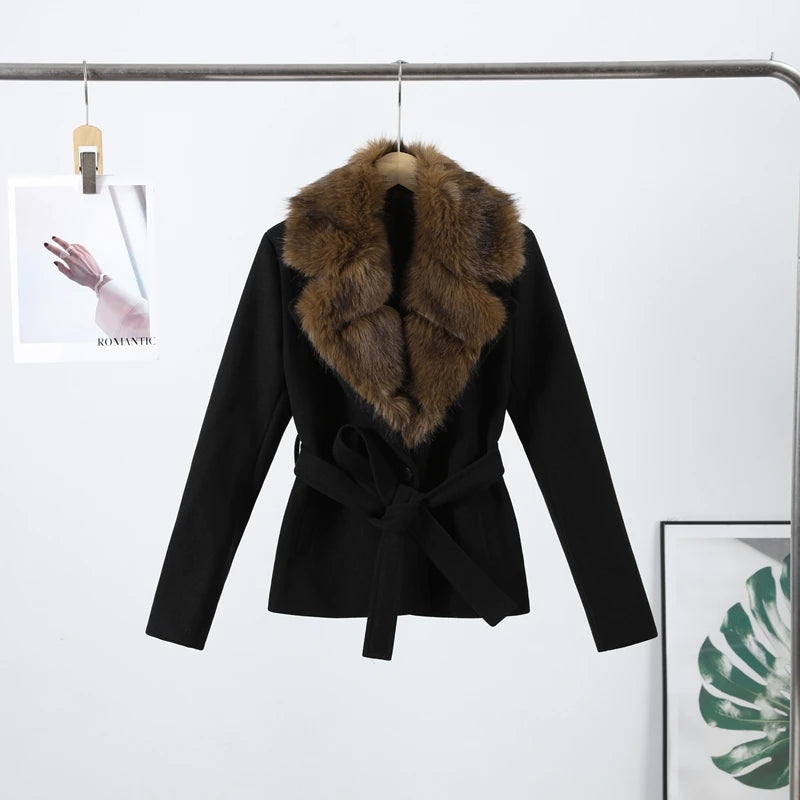 The Lace-Up Shawl-Collar Coat