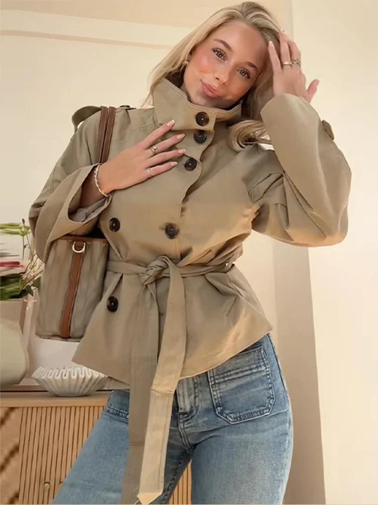 The V-Neck Belted Trench