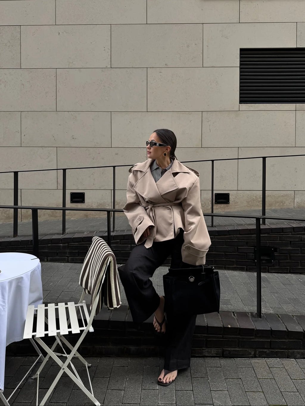 The Cropped Wrap Trench