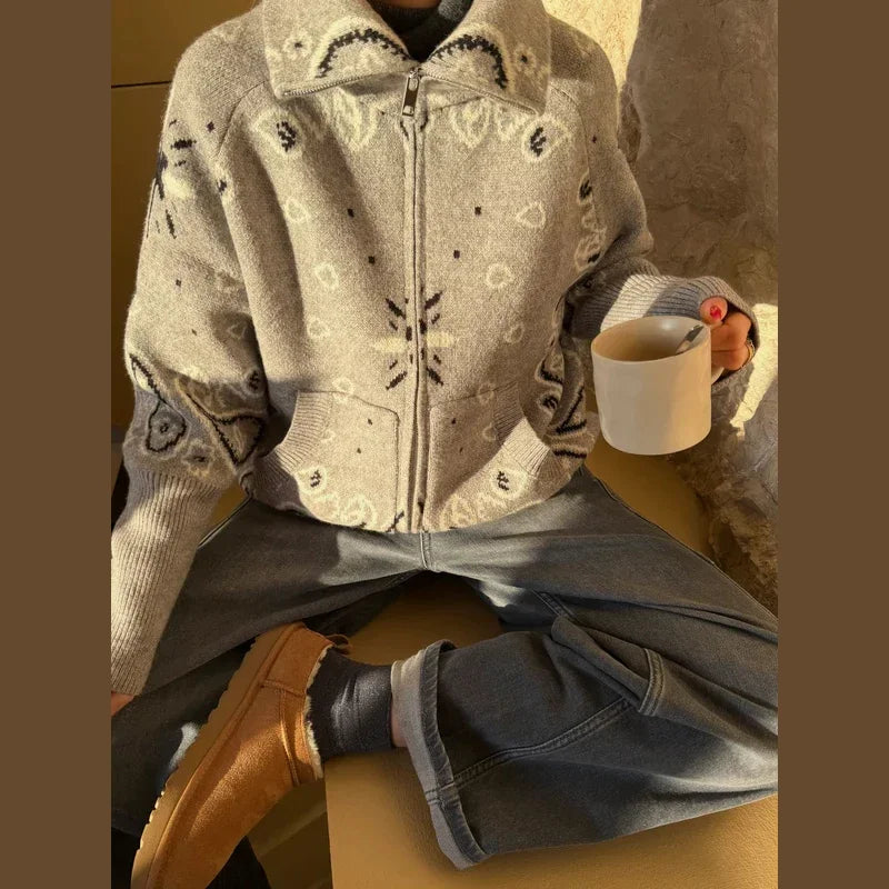 The Jacquard Zip Cardigan Jacket — product view 25