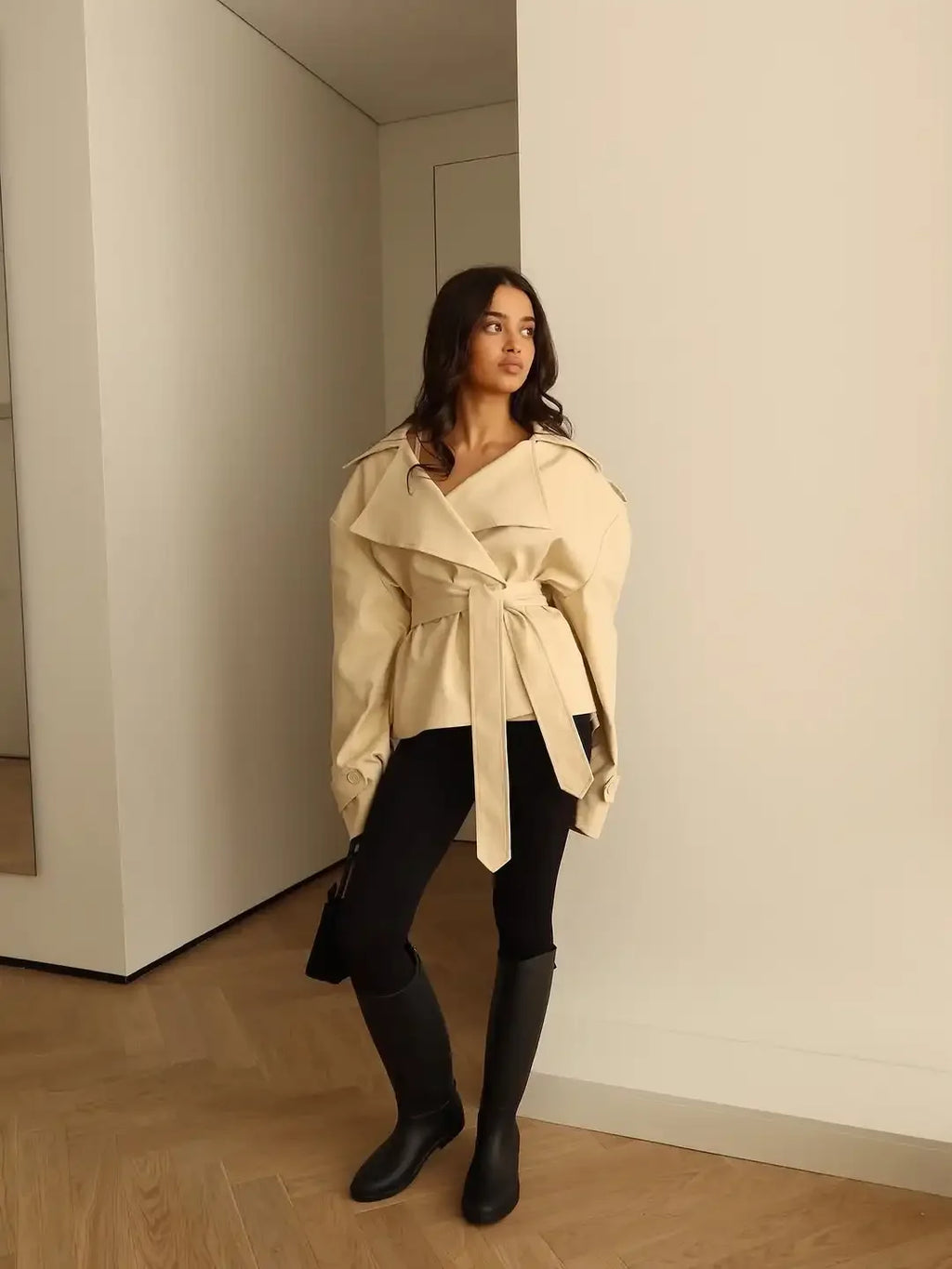 The Cropped Wrap Trench