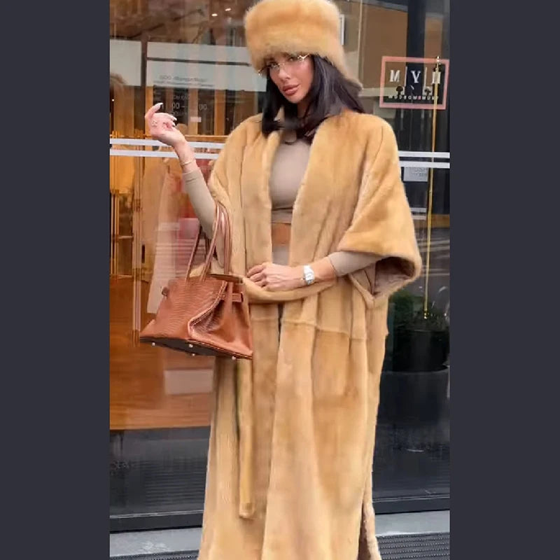 The Cruelty-Free Fur Shawl Maxi Coat