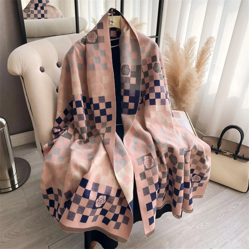 The Oversized Plaid Blanket Scarf — product view 60