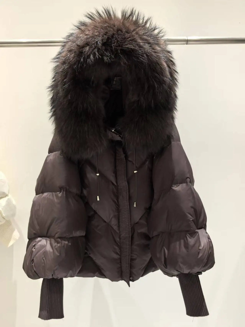 The Down Puffer with Natural Fur Collar