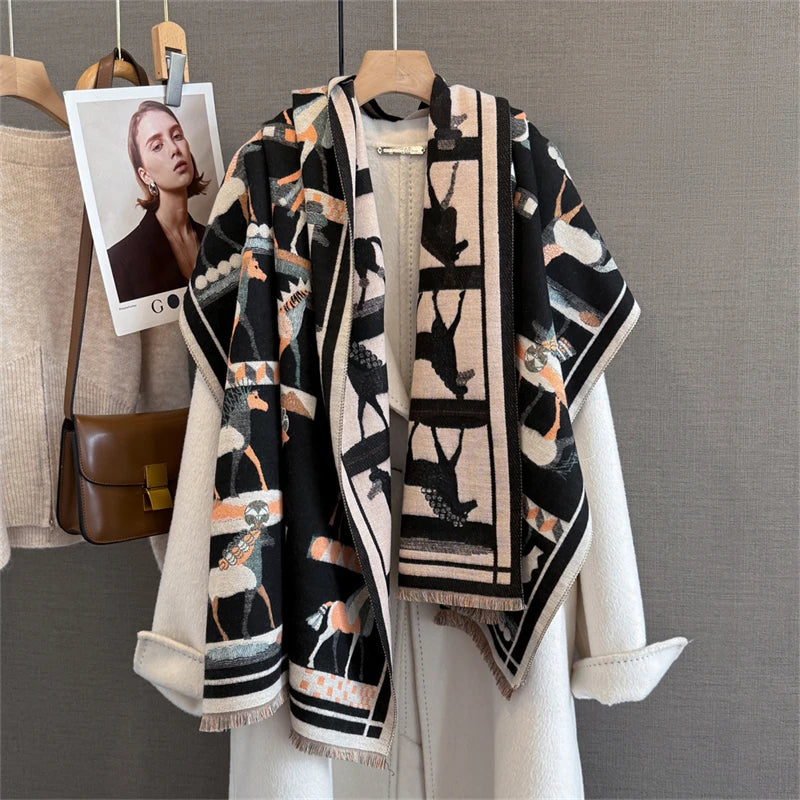 The Oversized Plaid Blanket Scarf — product view 54