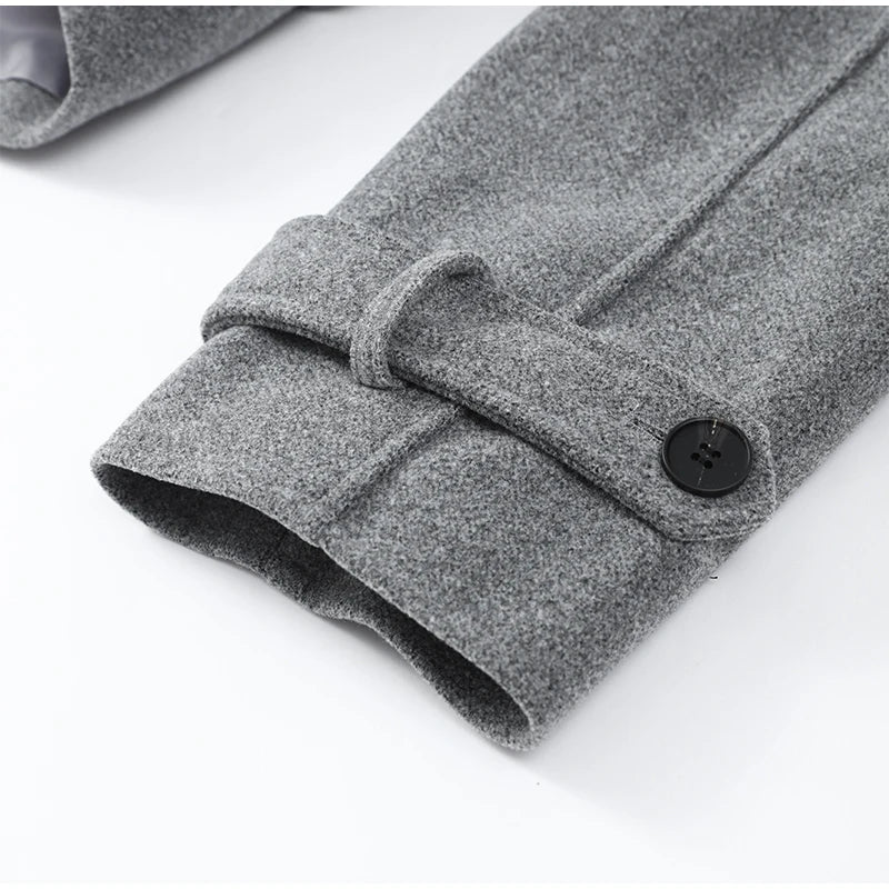 The High-Collar Lace-Up Overcoat