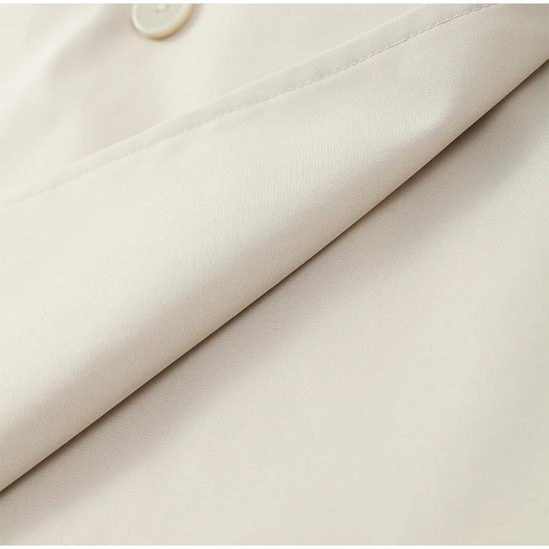 The Lace-Up Belted Short Trench