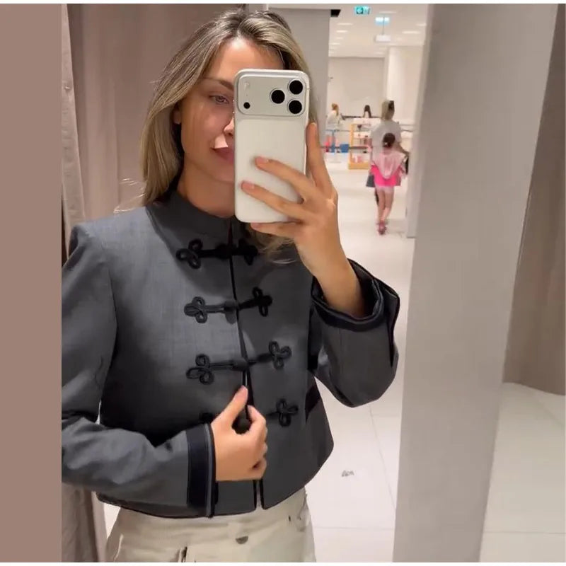 The Frog-Button Mandarin Jacket