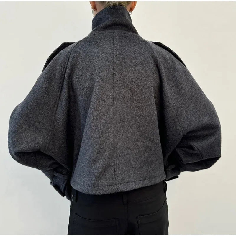 The Stand-Collar Boxy Jacket