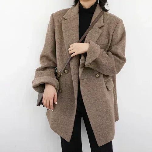 The Tailored Wool-Blend Mid-Length Coat