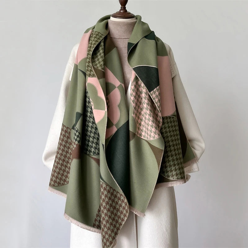 The Oversized Plaid Blanket Scarf — product view 37