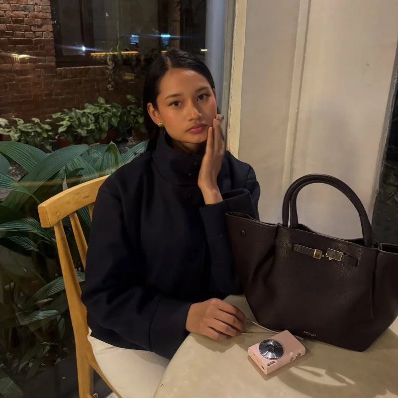 The High-Neck Asymmetric Coat