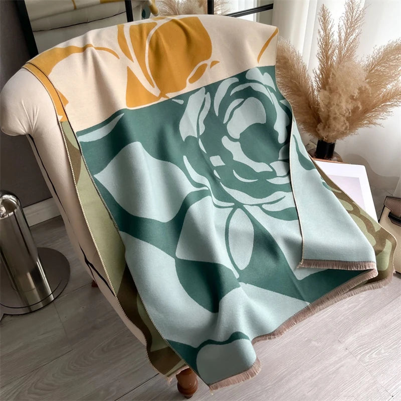 The Oversized Plaid Blanket Scarf — product view 12