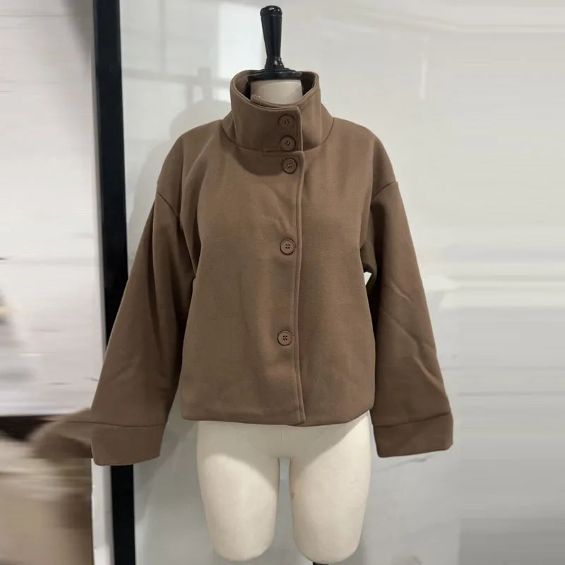 The Stand-Collar Boxy Jacket