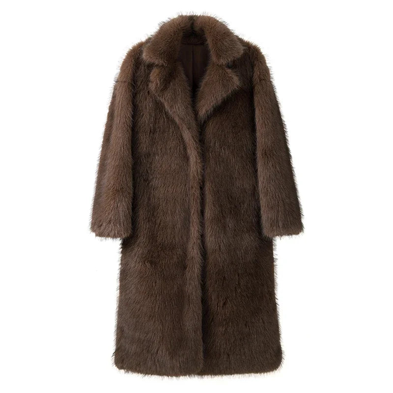 The Long Gradient Cruelty-Free Fur Coat — product view 4