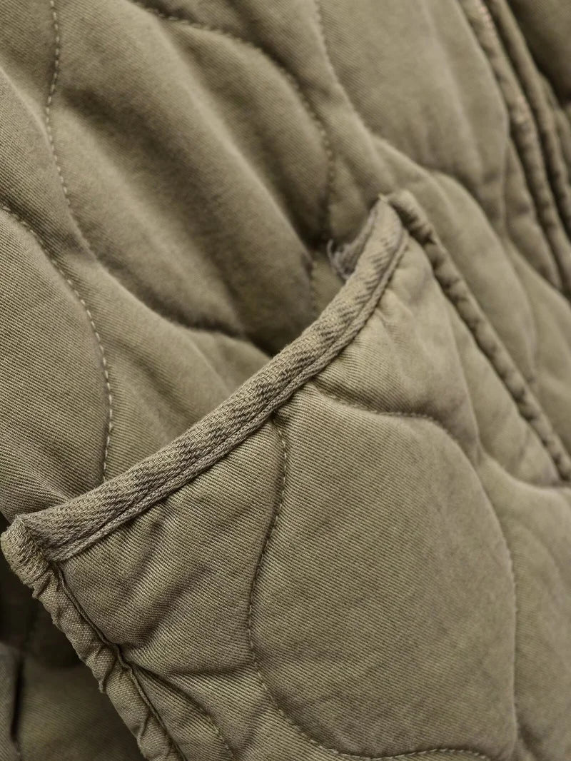 The Quilted High-Collar Jacket