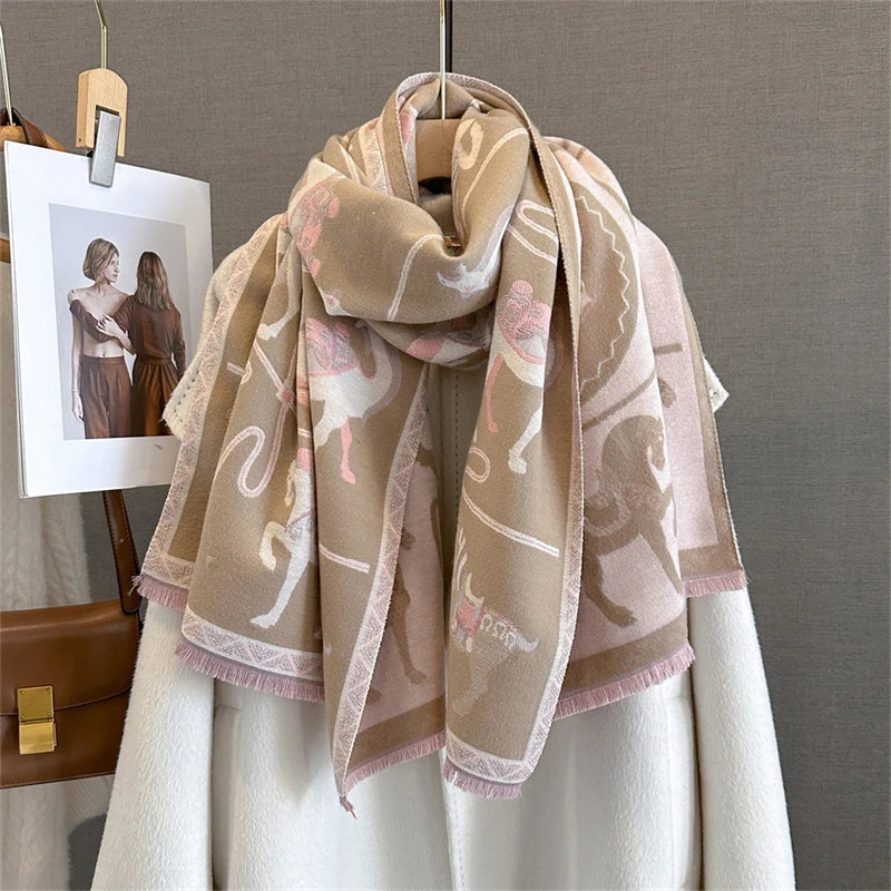 The Oversized Plaid Blanket Scarf — product view 47